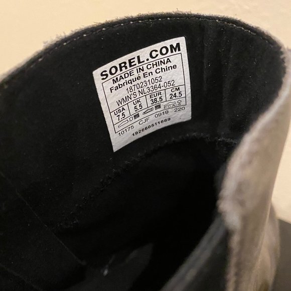 COPY - Sorel Joan of Arctic II Zip Wedge Boots, Size 7.5, Quarry (Gray) - Picture 8 of 11